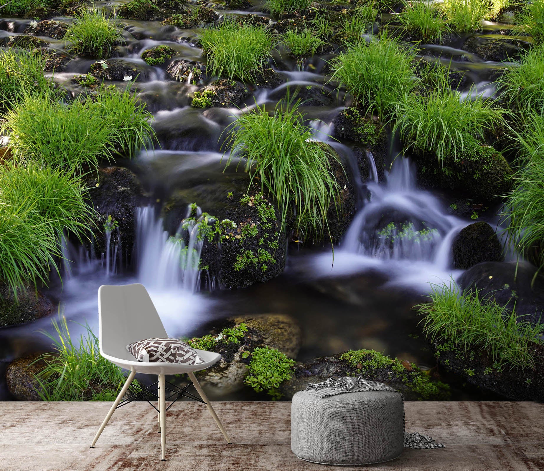 3D Creek Grass 2075 Wall Mural Wall Murals