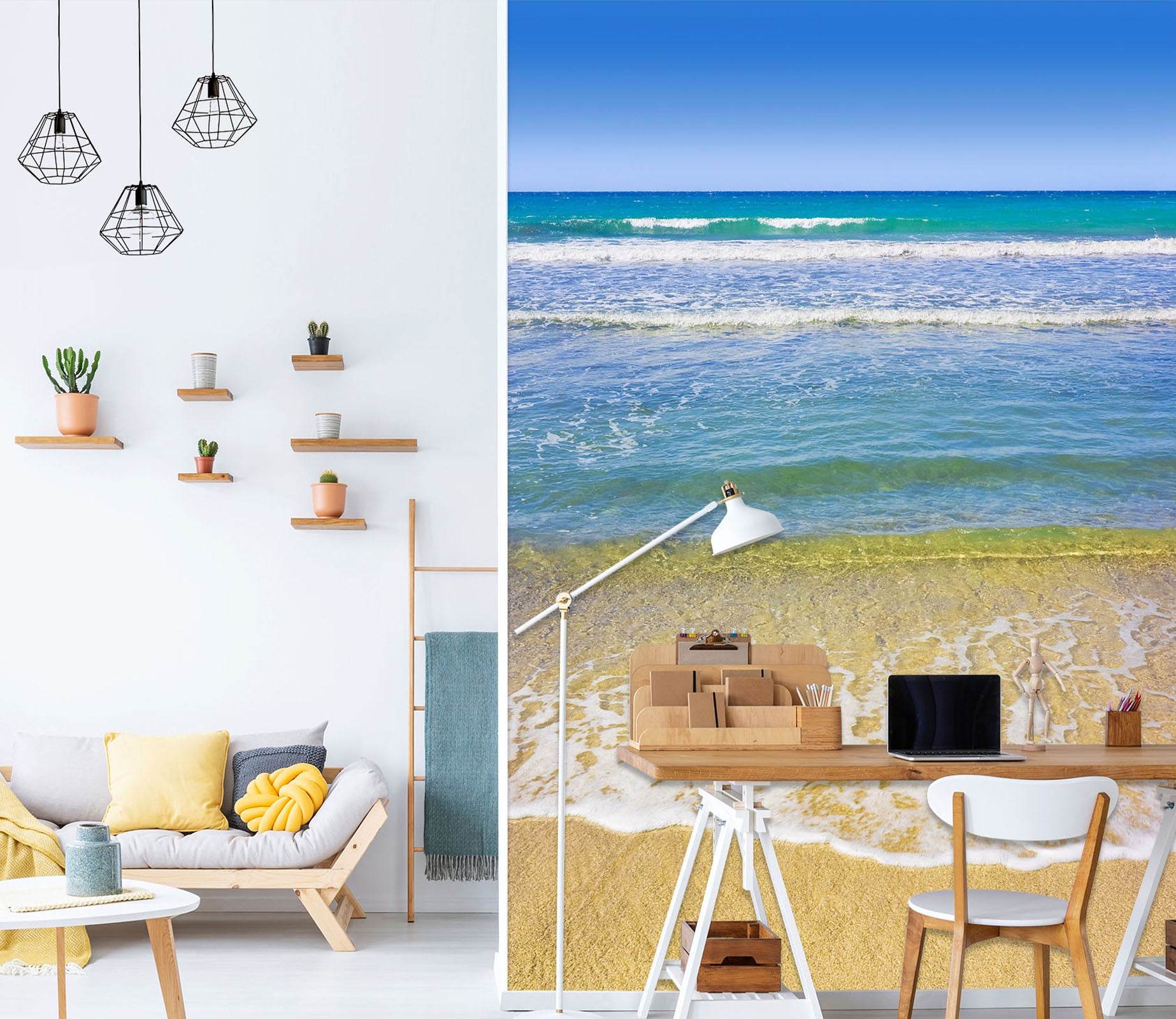 3D Beach Sea 2091 Wall Mural Wall Murals