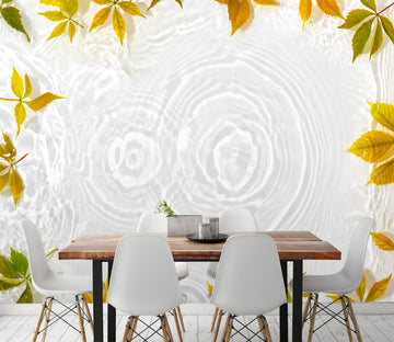 3D Water Leaves 2082 Wall Mural Wall Murals