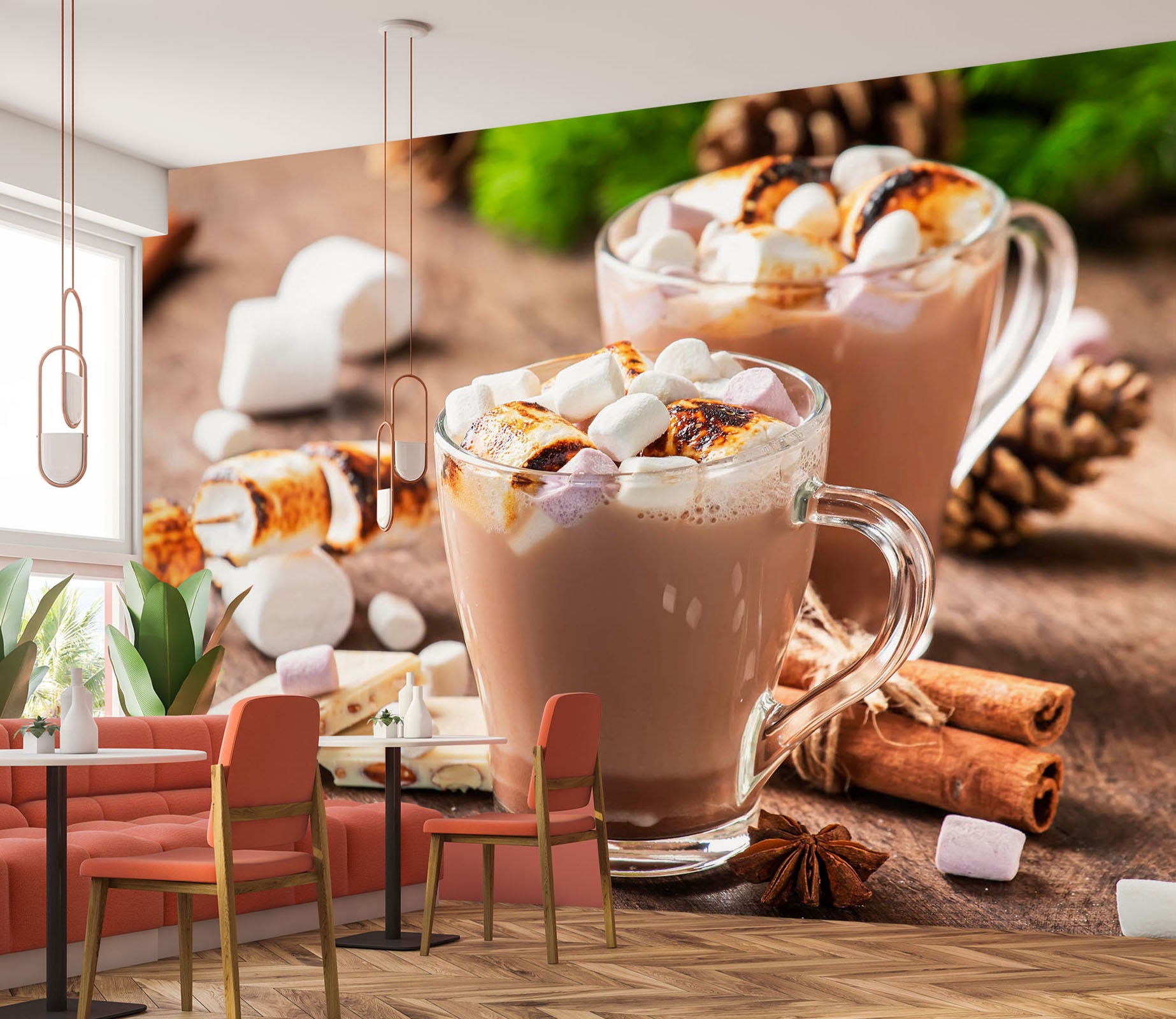 3D Pearl Tea 2016 Fruit Bubble Tea Milk Tea Shop Wall Murals