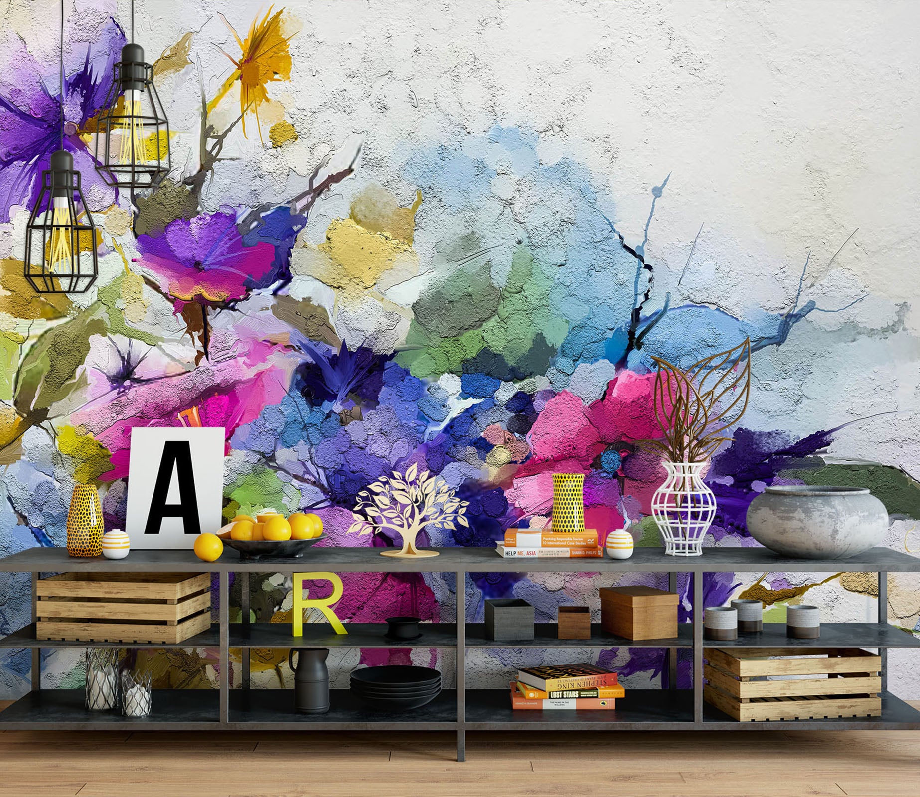 3D Art Flower 2063 Wall Mural Wall Murals