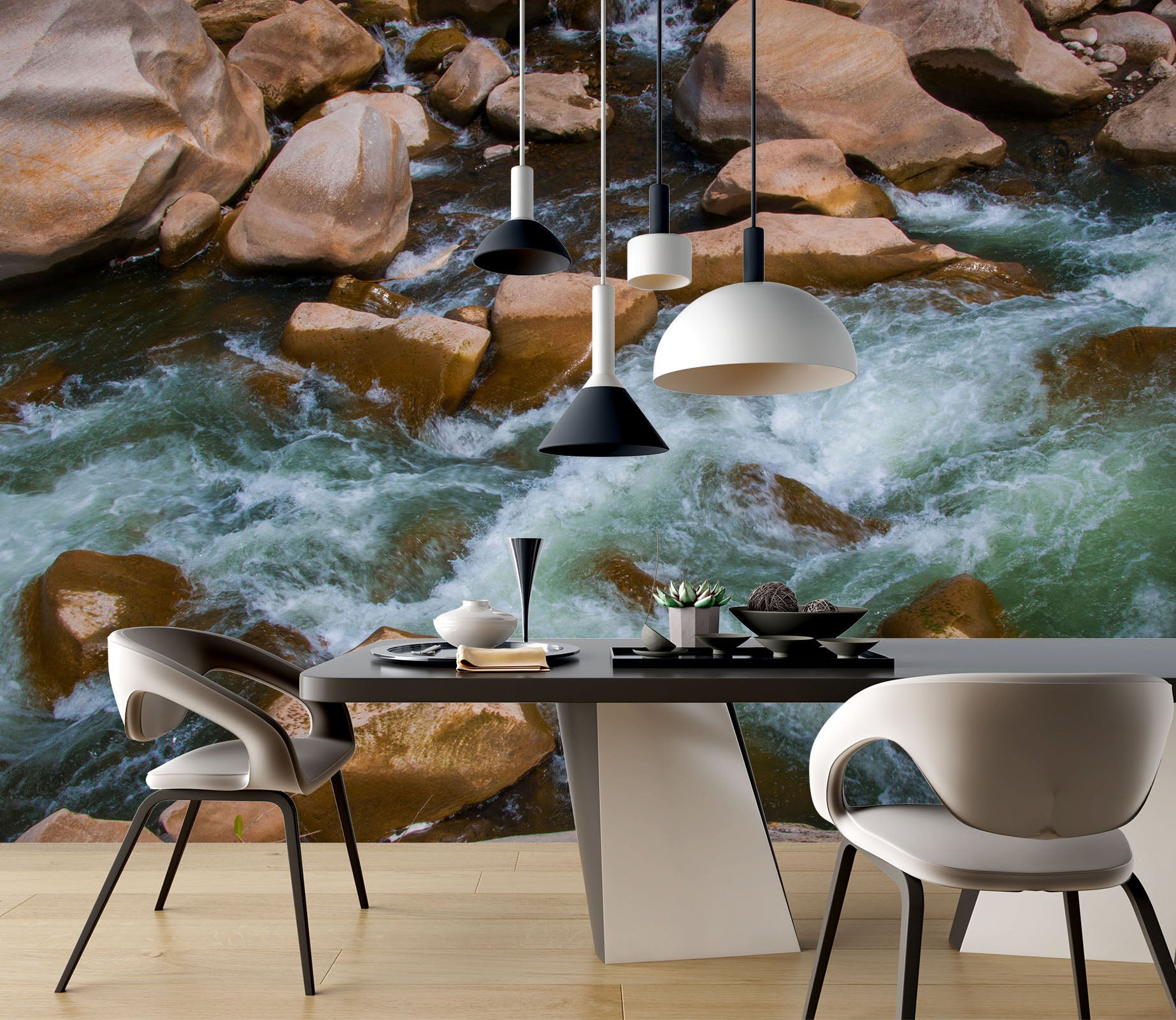 3D River Stones 2052 Wall Mural Wall Murals