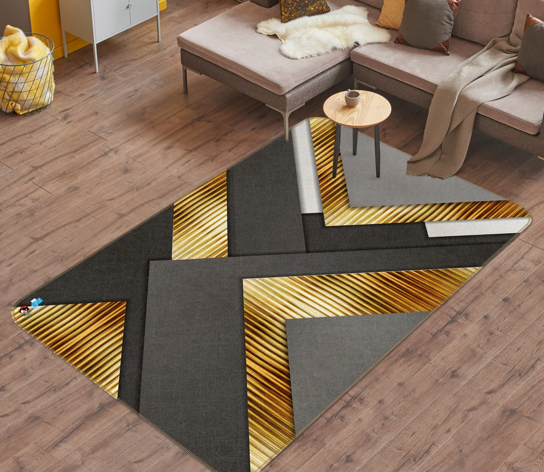 3D Golden Graphics 3034 Rug Non Slip Rug Mat