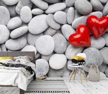 3D Love Stone 2023 Wall Mural Wall Murals