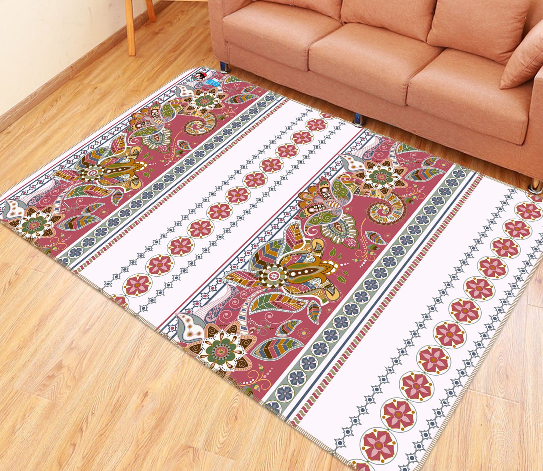 3D Petal Pattern 3002 Rug Non Slip Rug Mat