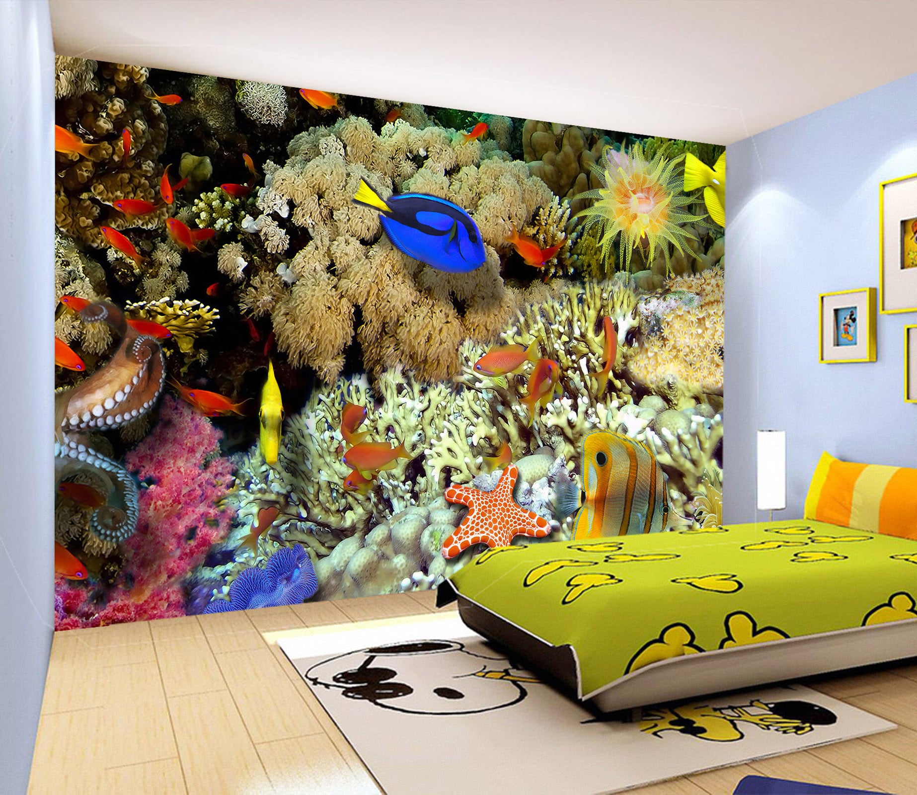 3D Starfish Fish 2015 Wall Mural Wall Murals