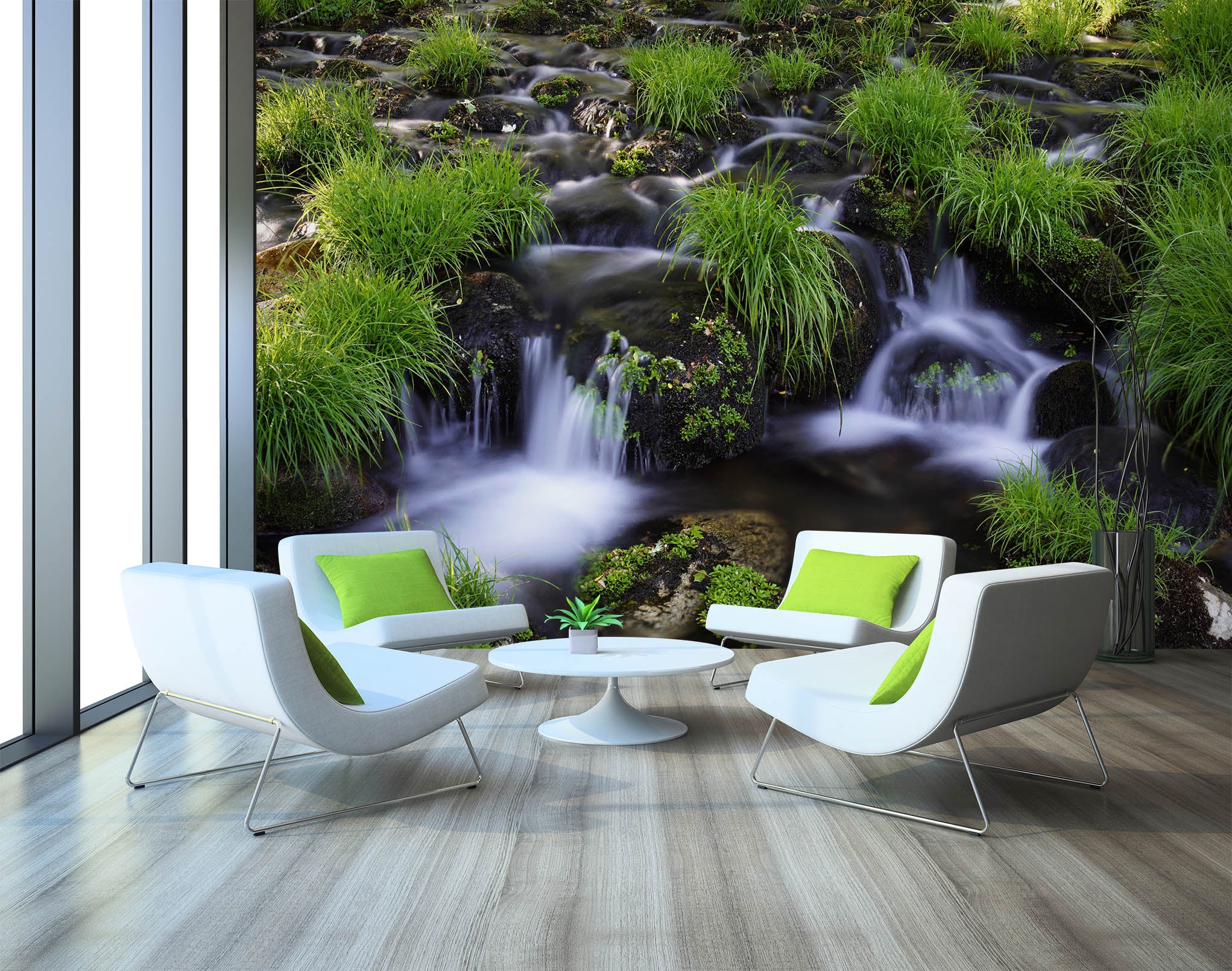 3D Creek Grass 2075 Wall Mural Wall Murals