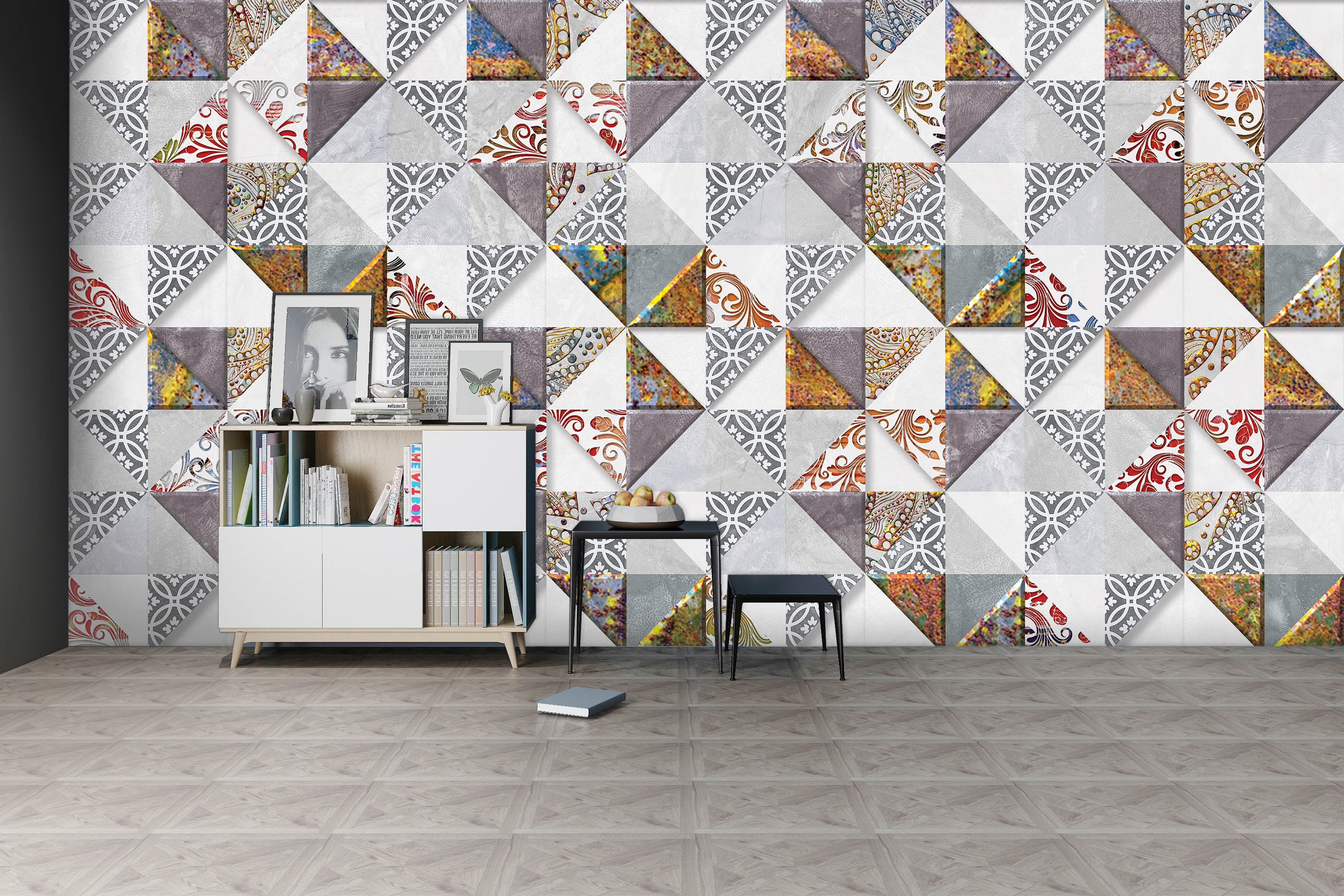 3D Tile Pattern 2064 Wall Mural Wall Murals