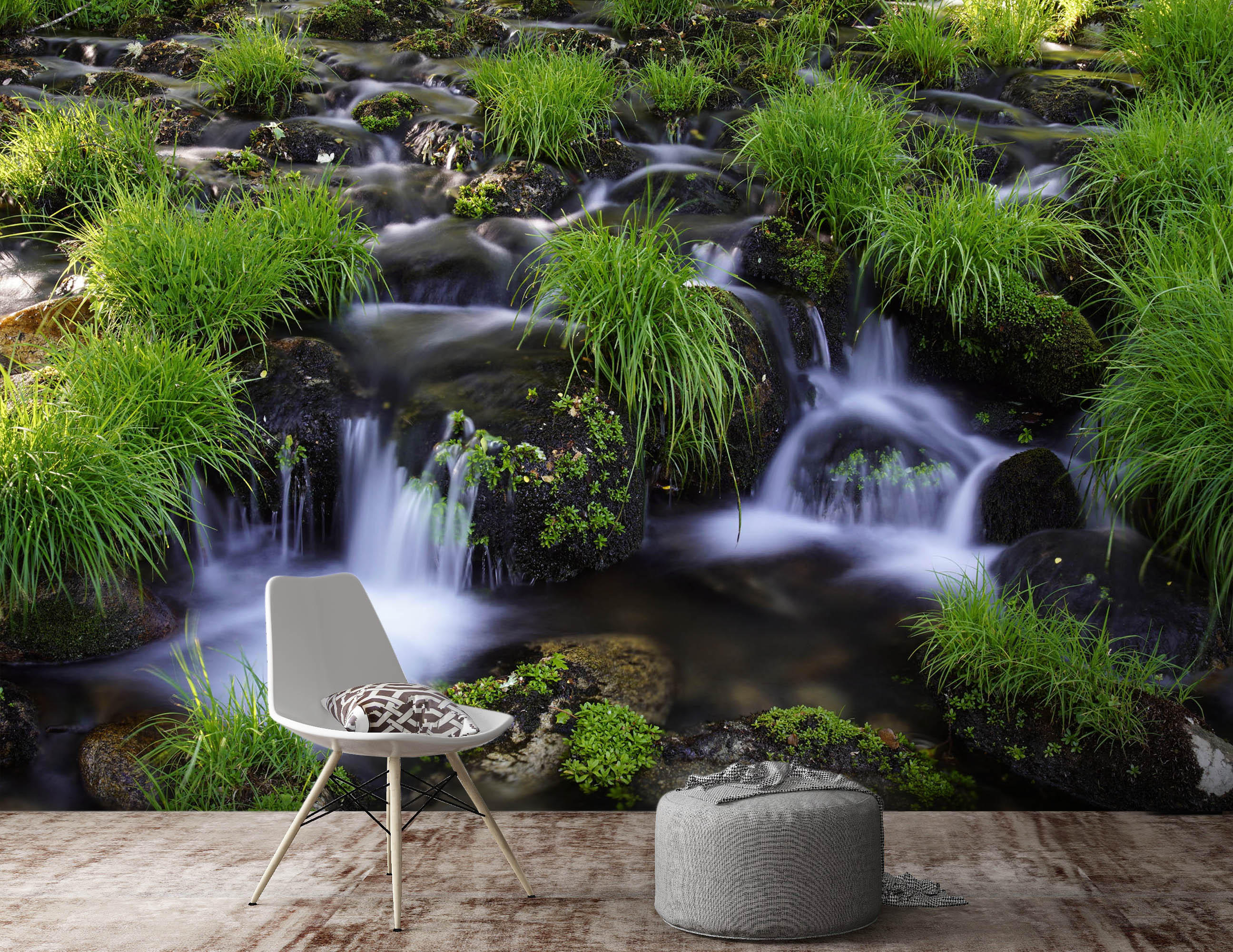 3D Creek Grass 2075 Wall Mural Wall Murals