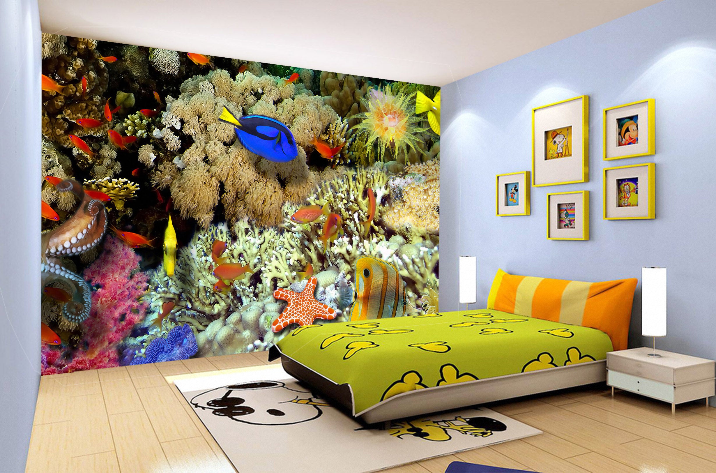 3D Starfish Fish 2015 Wall Mural Wall Murals