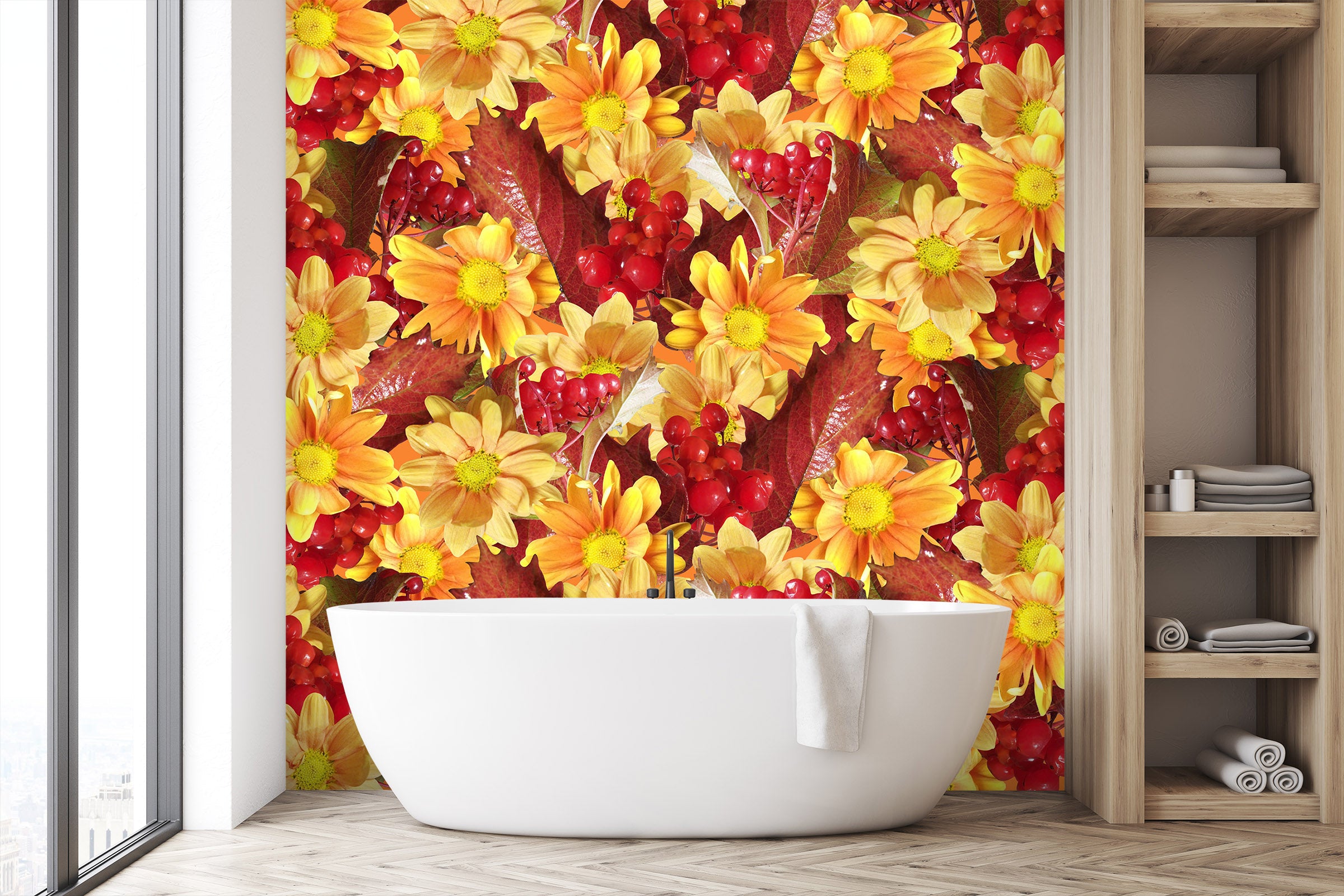 3D Yellow Daisy 2032 Wall Mural Wall Murals