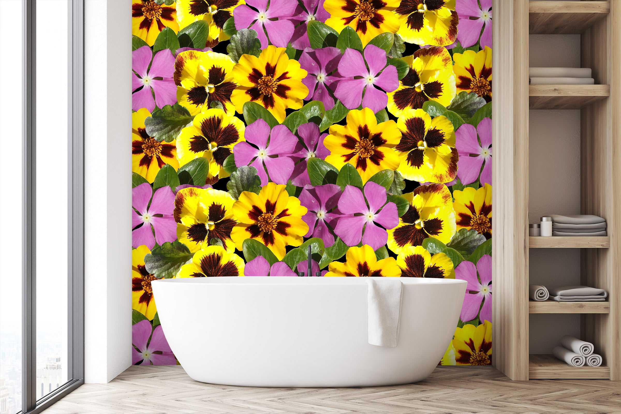 3D Yellow Flower 2062 Wall Mural Wall Murals