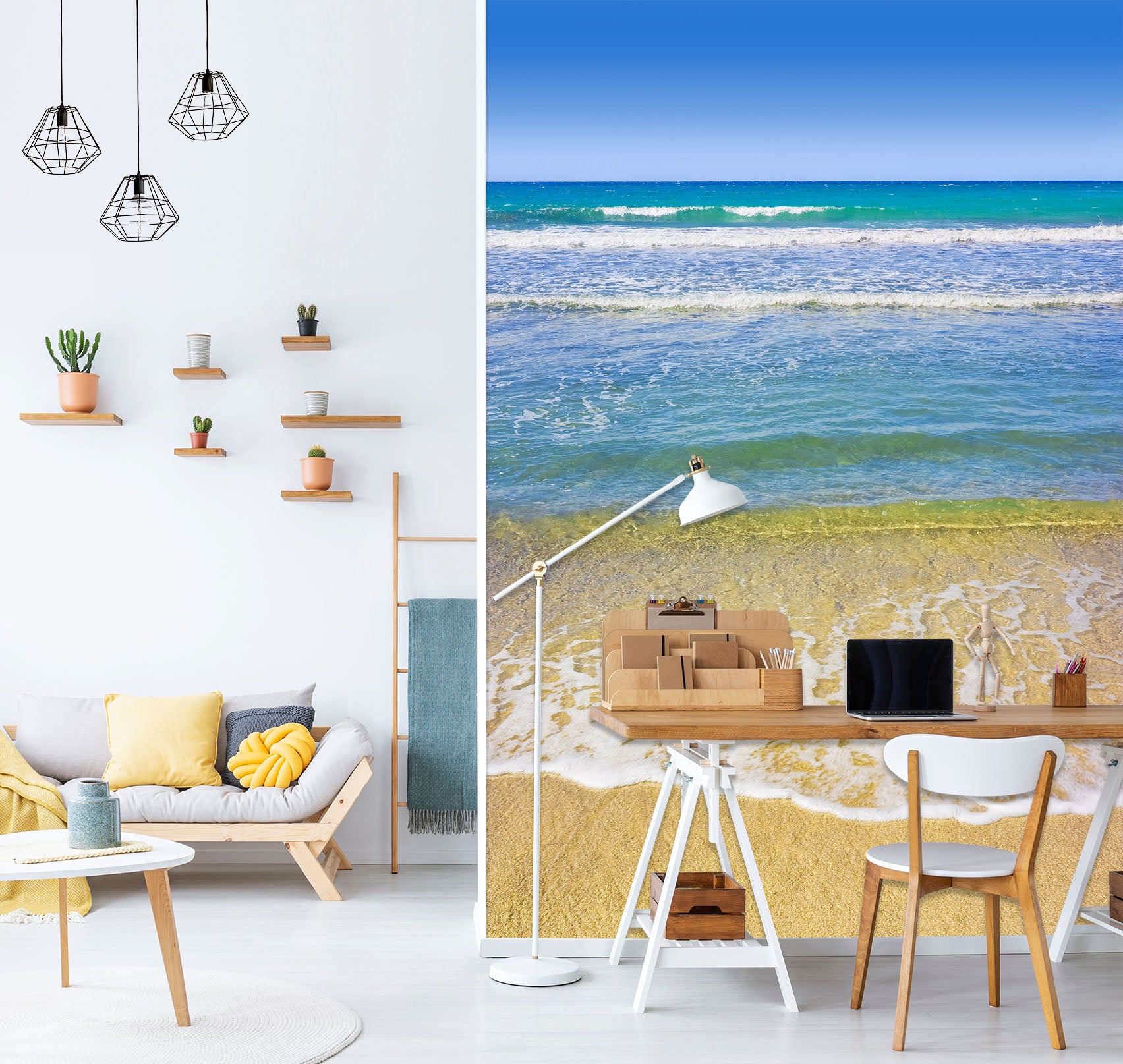 3D Beach Sea 2091 Wall Mural Wall Murals