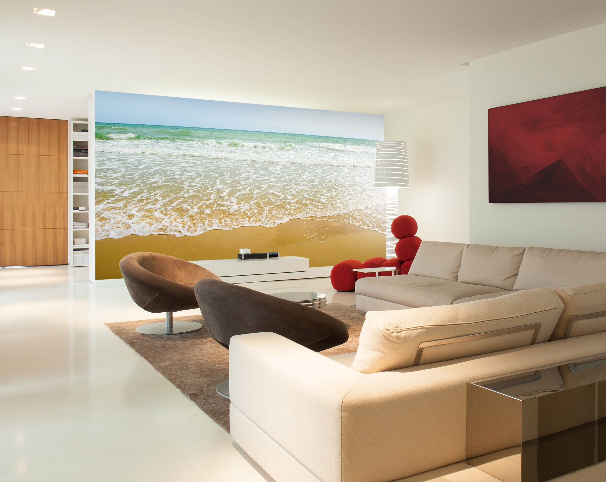 3D Beach Waves 2058 Wall Mural Wall Murals