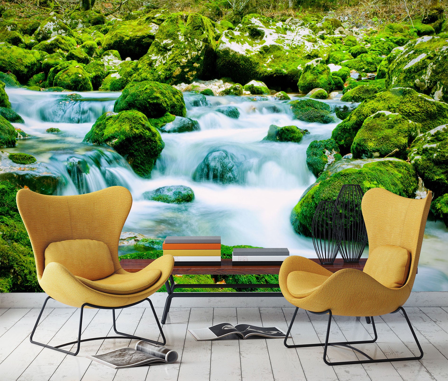 3D River Stone 2003 Wall Mural Wall Murals