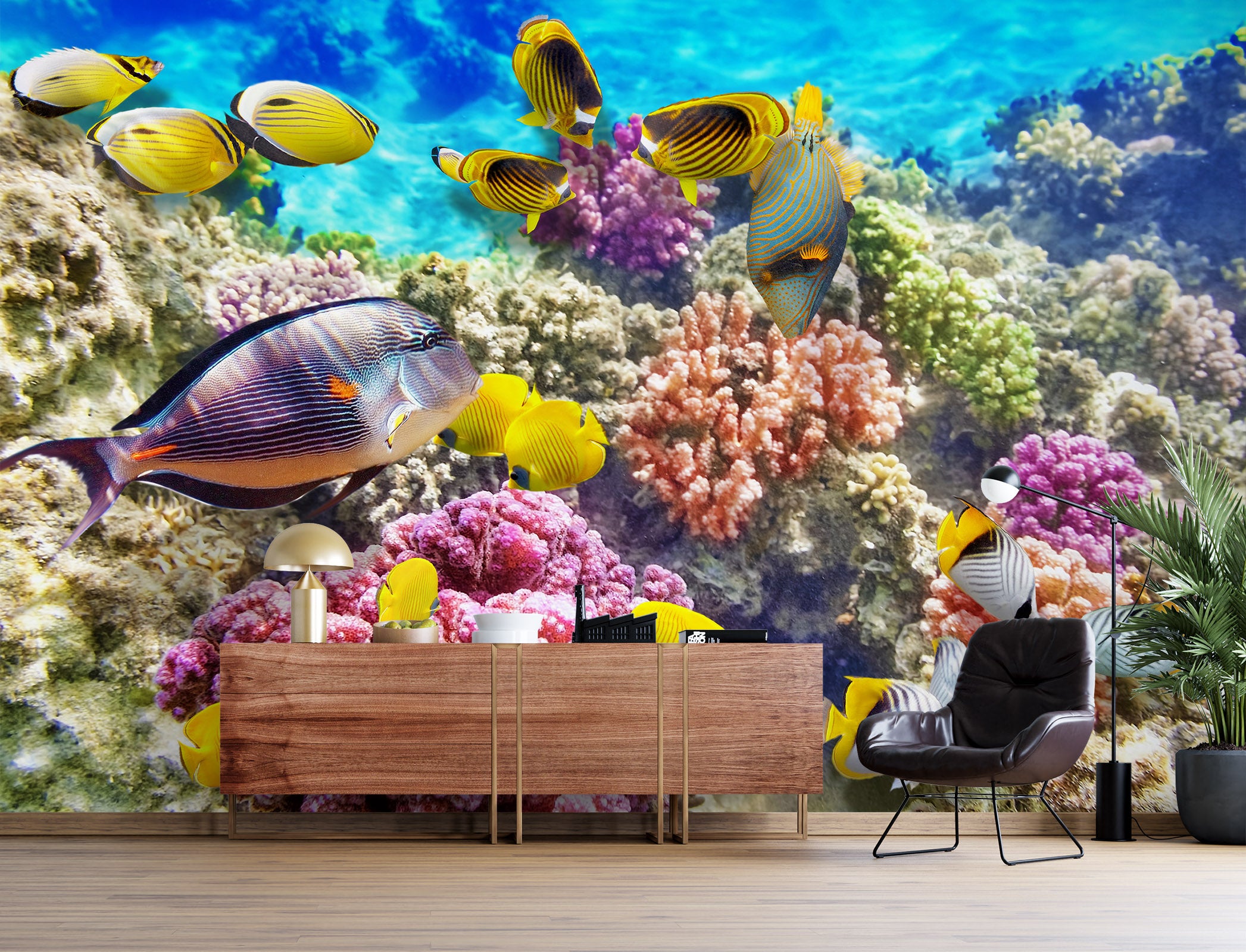 3D Coral Fish 2021 Wall Mural Wall Murals