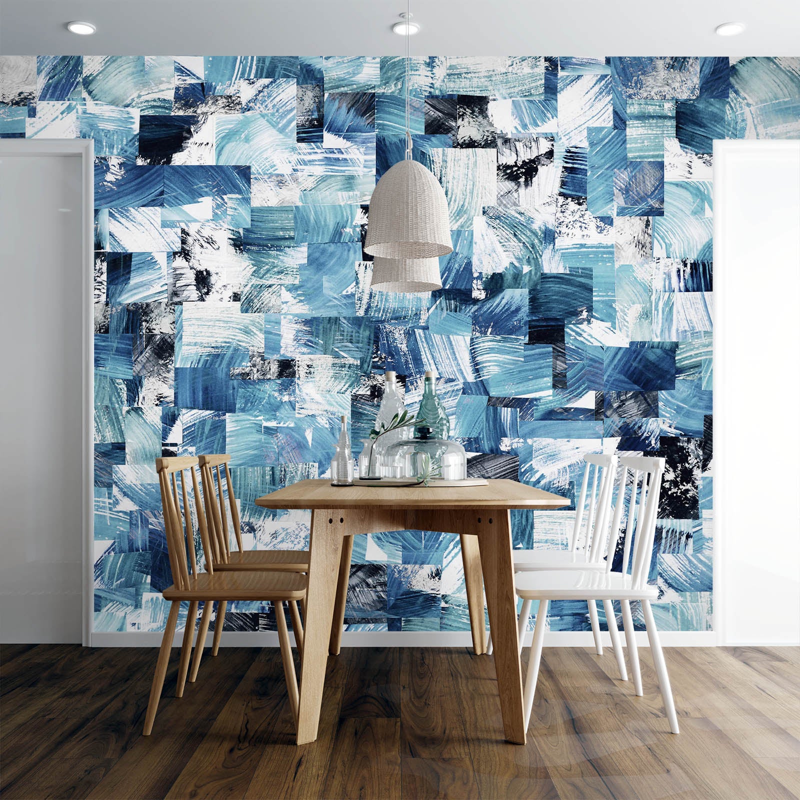 3D Painted Blue 2068 Wall Mural Wall Murals