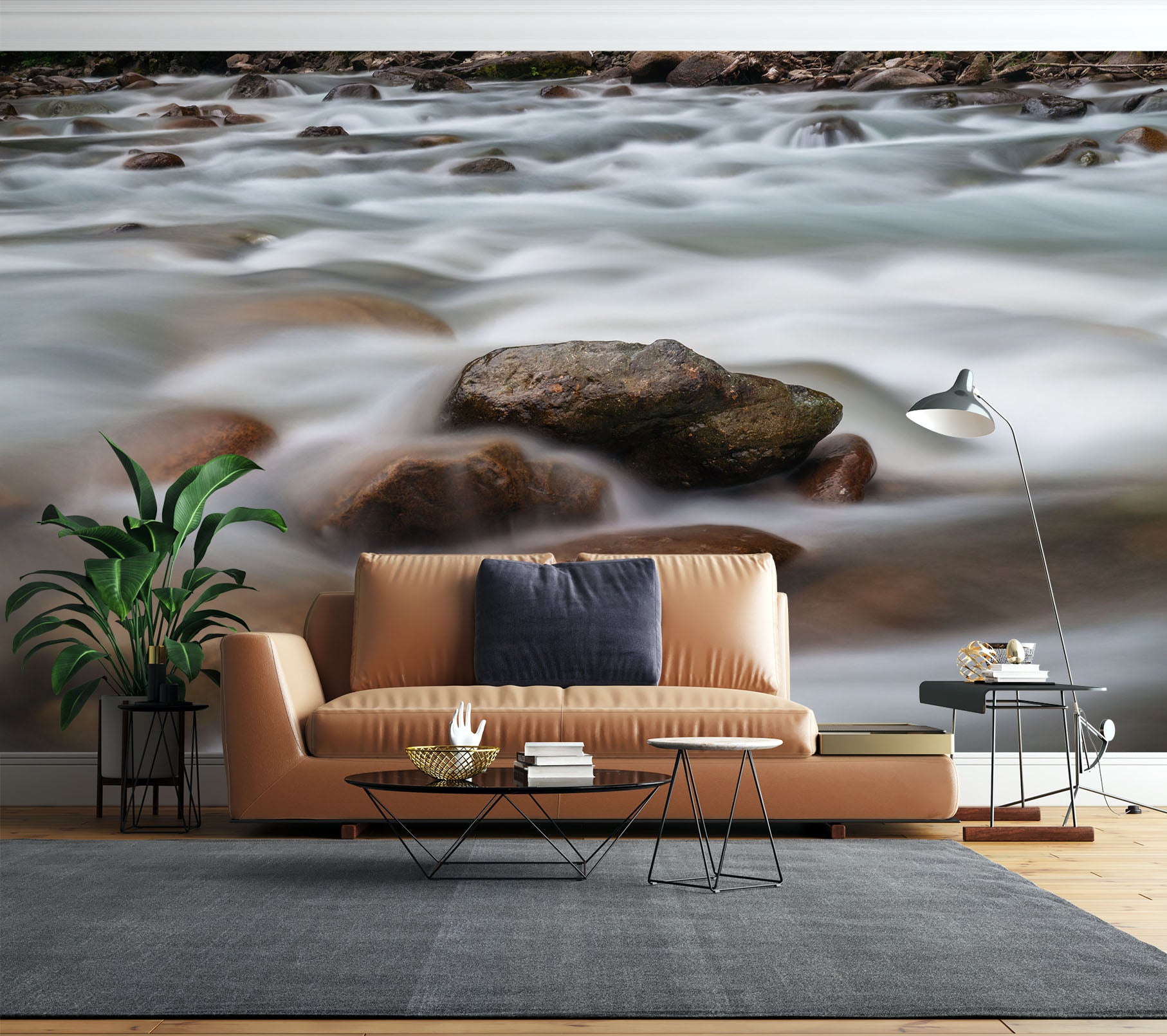 3D River Stones 2057 Wall Mural Wall Murals