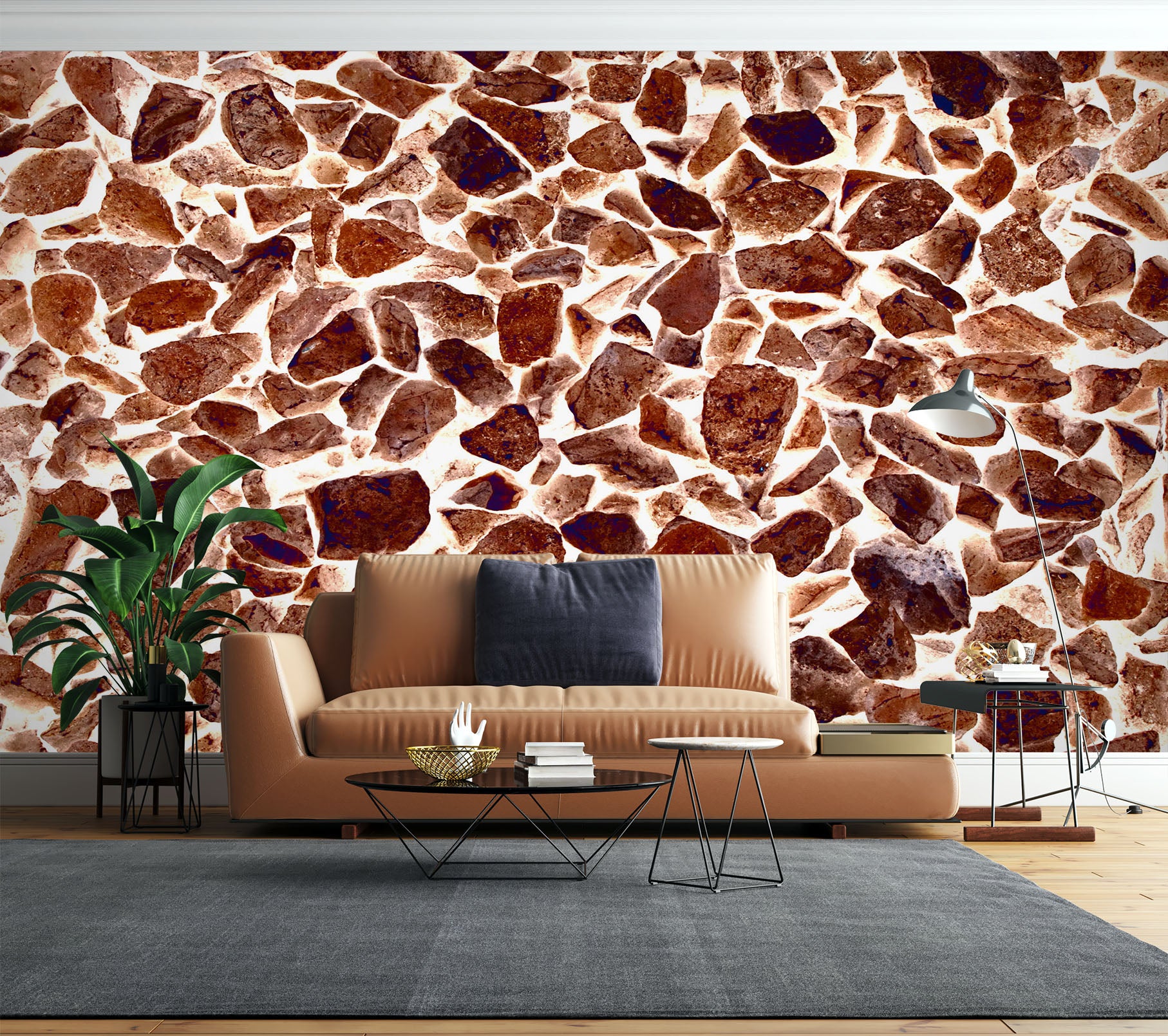 3D Brown Stone 2059 Wall Mural Wall Murals