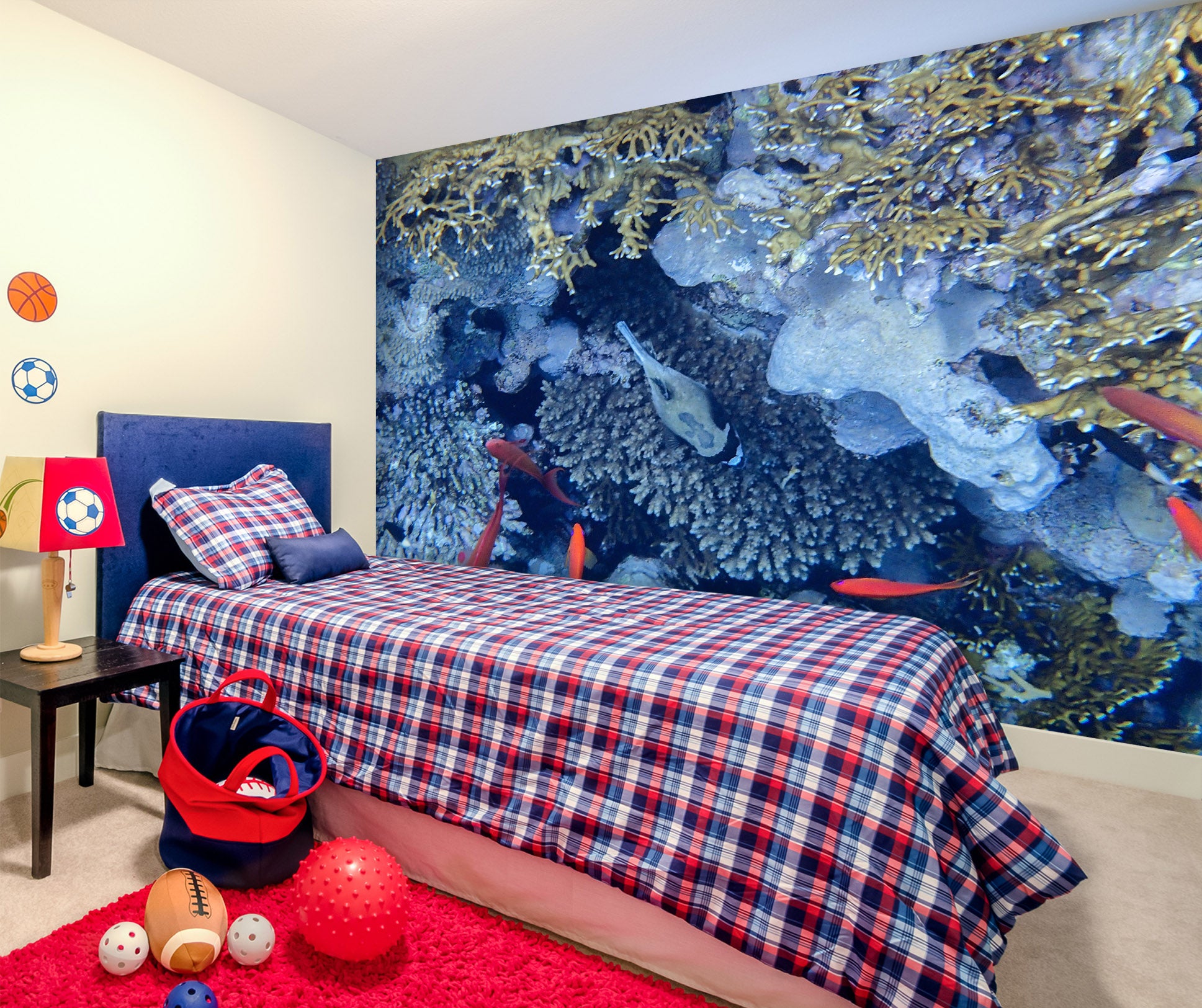 3D Coral Fish 2055 Wall Mural Wall Murals