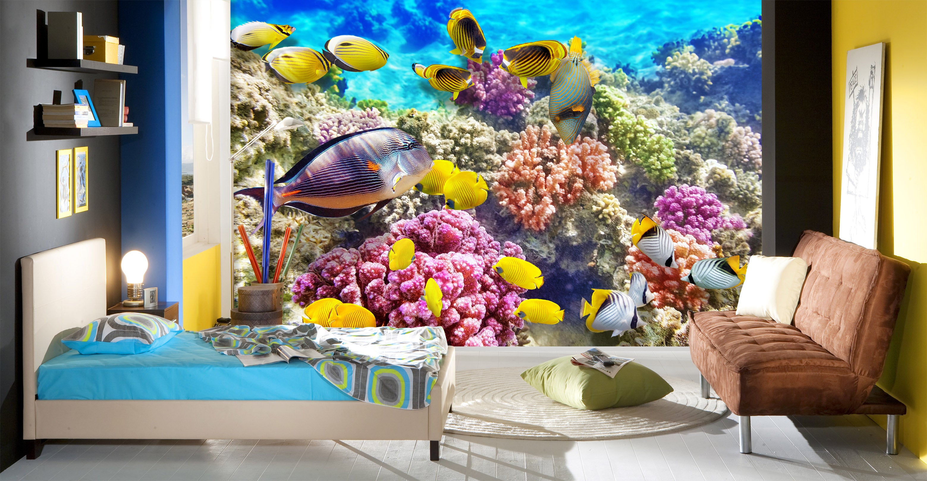 3D Coral Fish 2021 Wall Mural Wall Murals