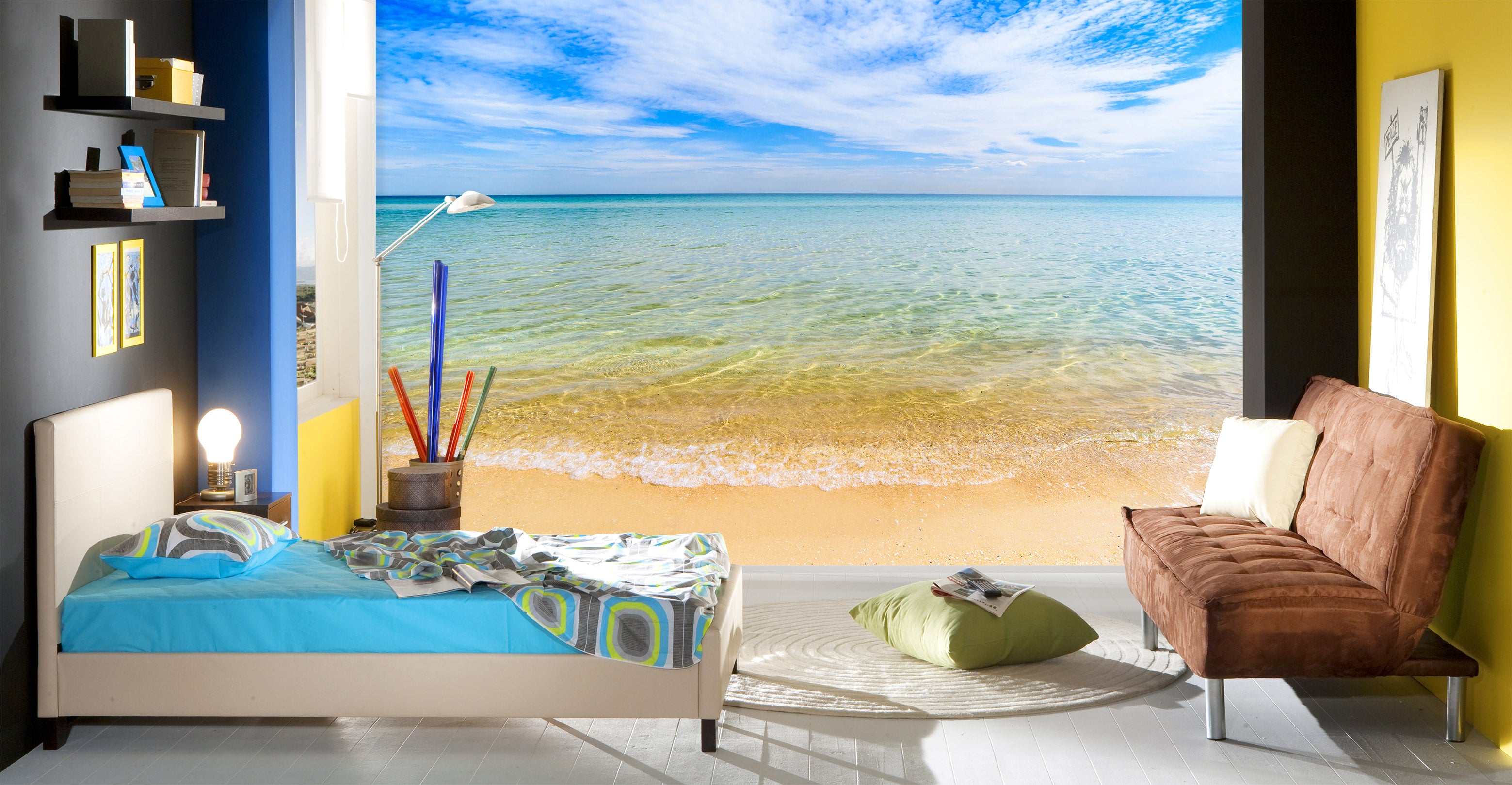 3D Beach Sea 2038 Wall Mural Wall Murals