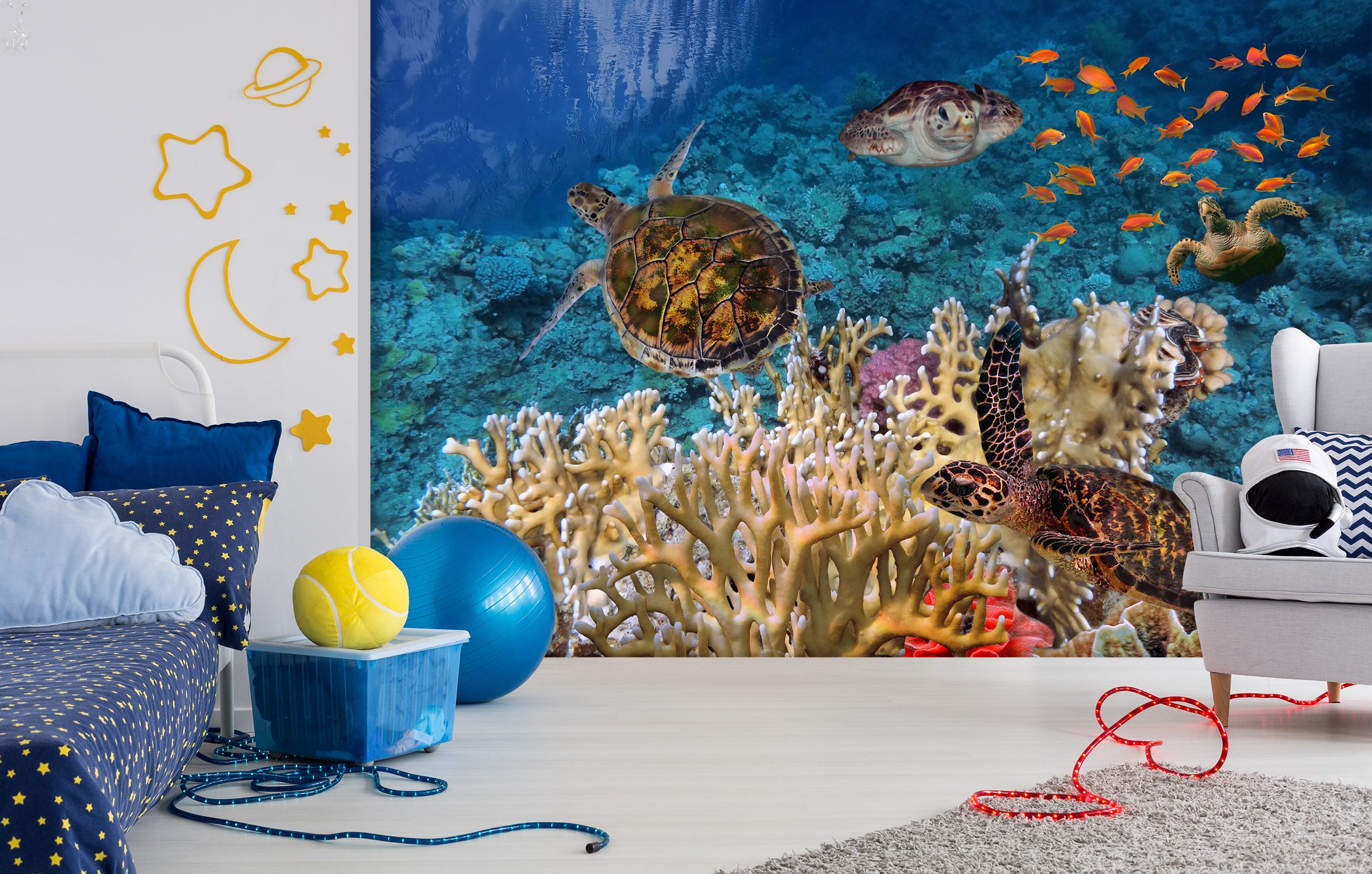 3D Sea Turtle 2027 Wall Mural Wall Murals