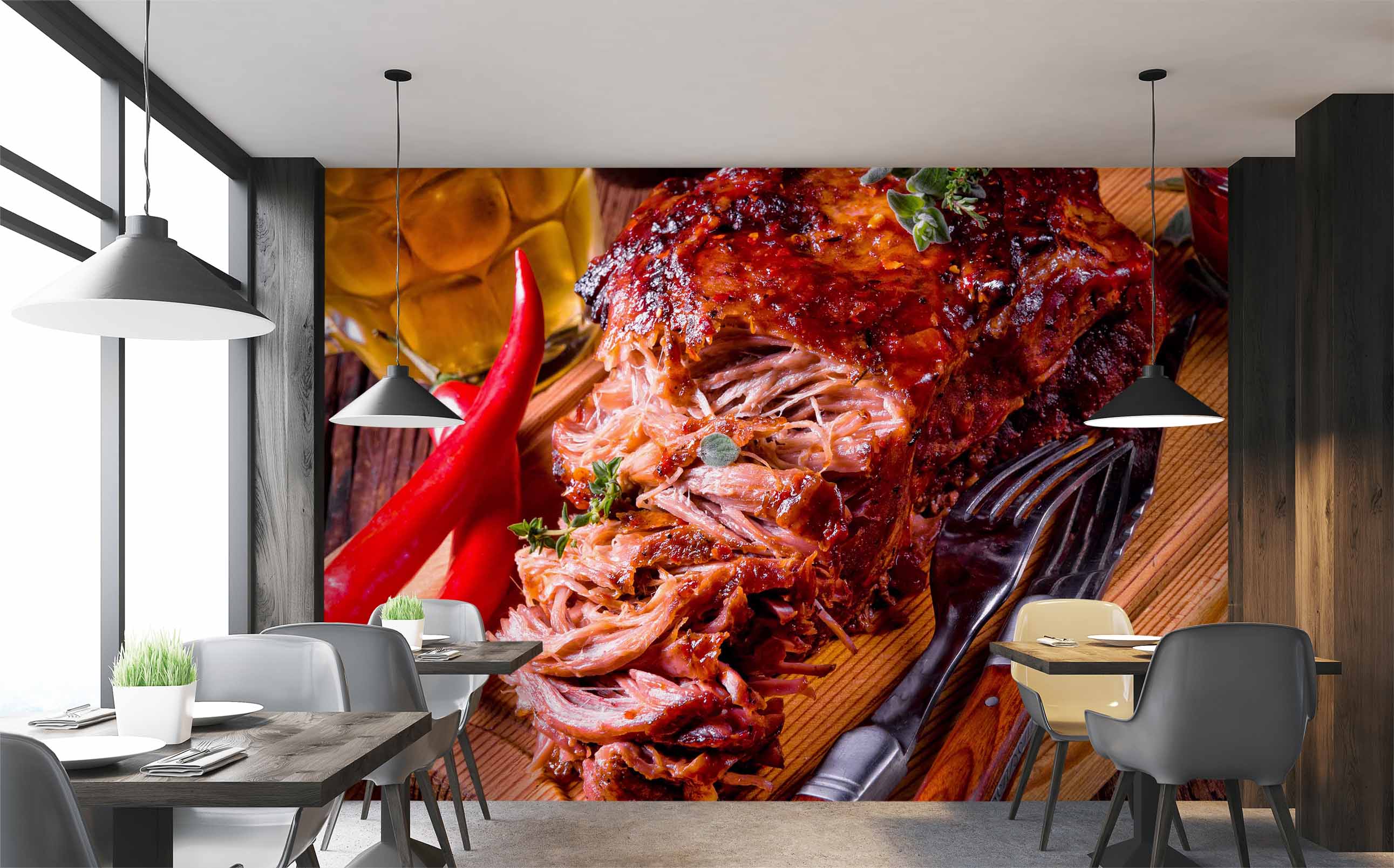 3D Grill Kebab Shop BBQ 319 Wall Mural Wall Murals Commercial