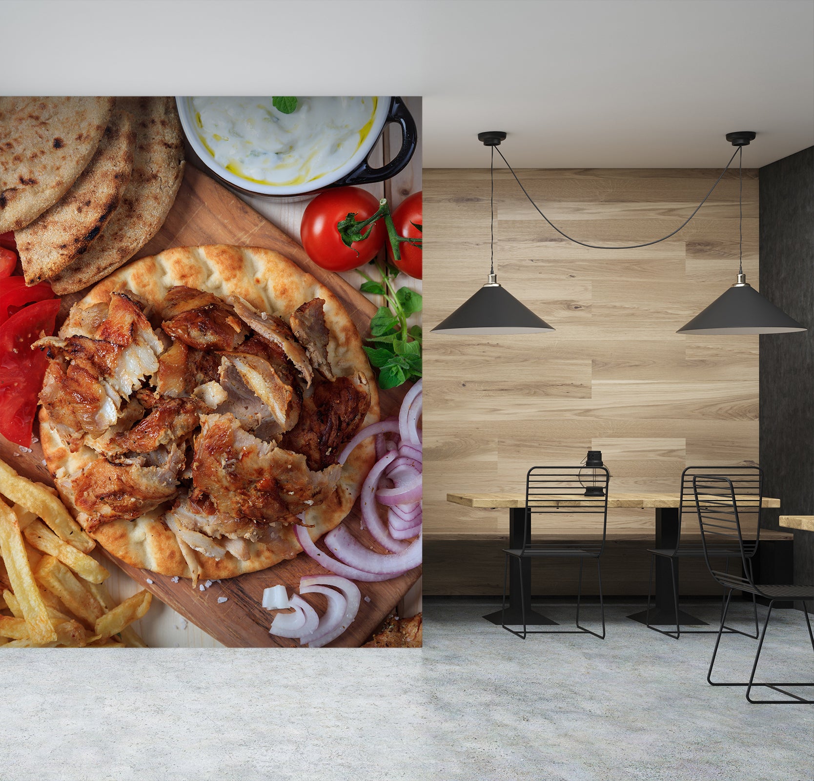 3D Grill Kebab Shop BBQ 365 Wall Mural Wall Murals Commercial