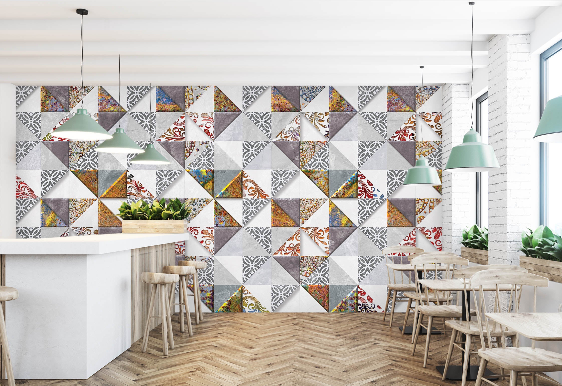 3D Tile Pattern 2064 Wall Mural Wall Murals