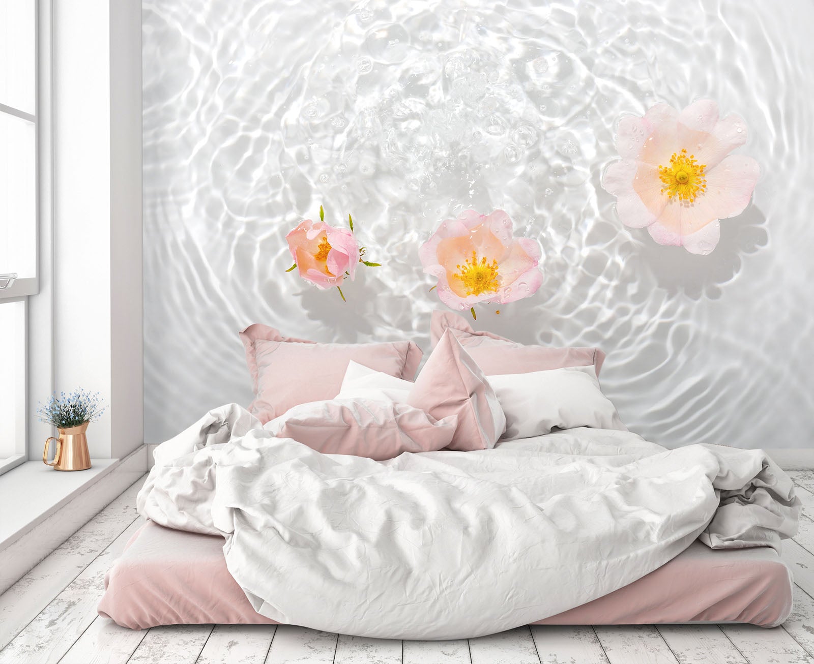 3D Pink Flower 2081 Wall Mural Wall Murals