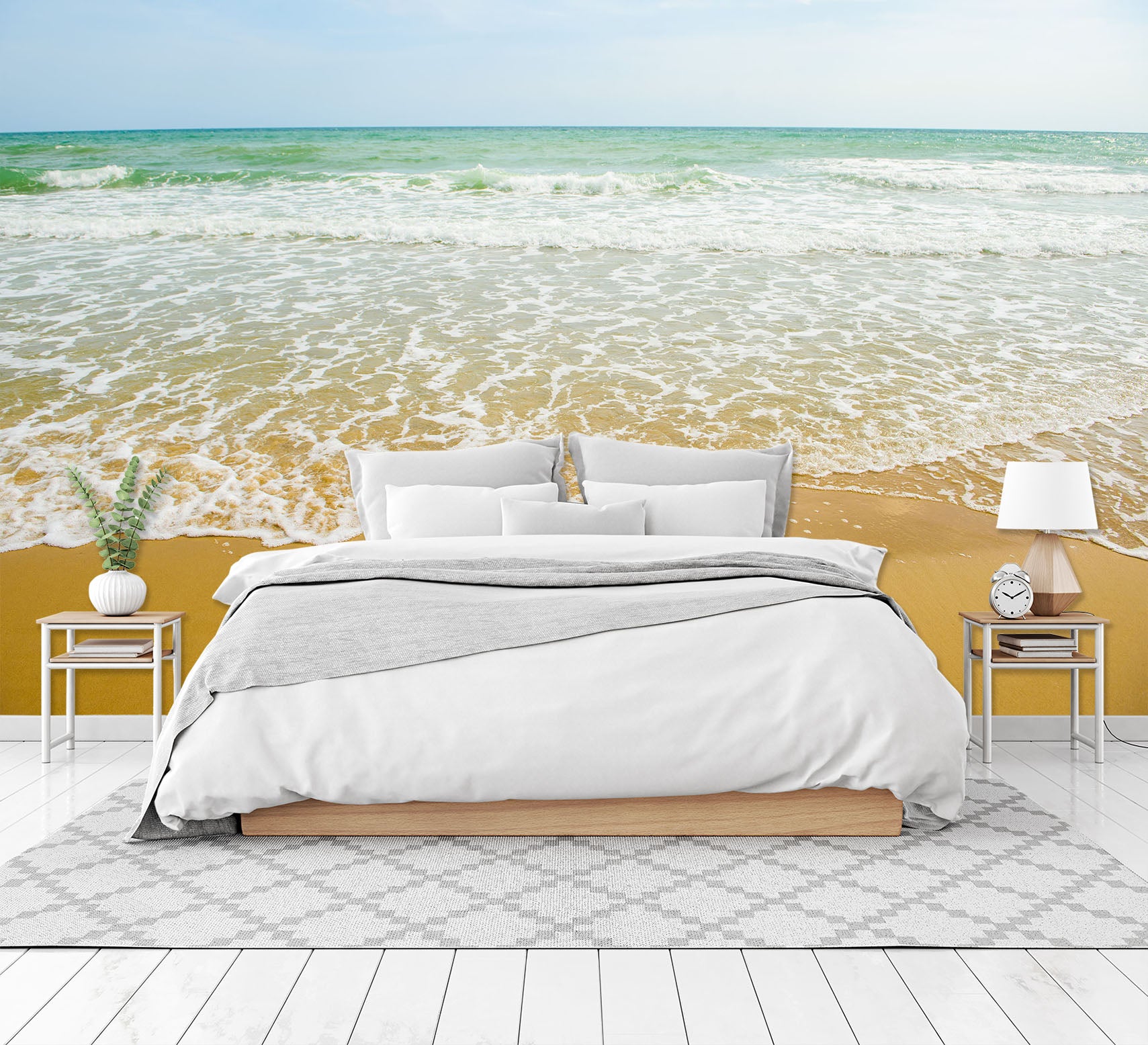 3D Beach Waves 2058 Wall Mural Wall Murals