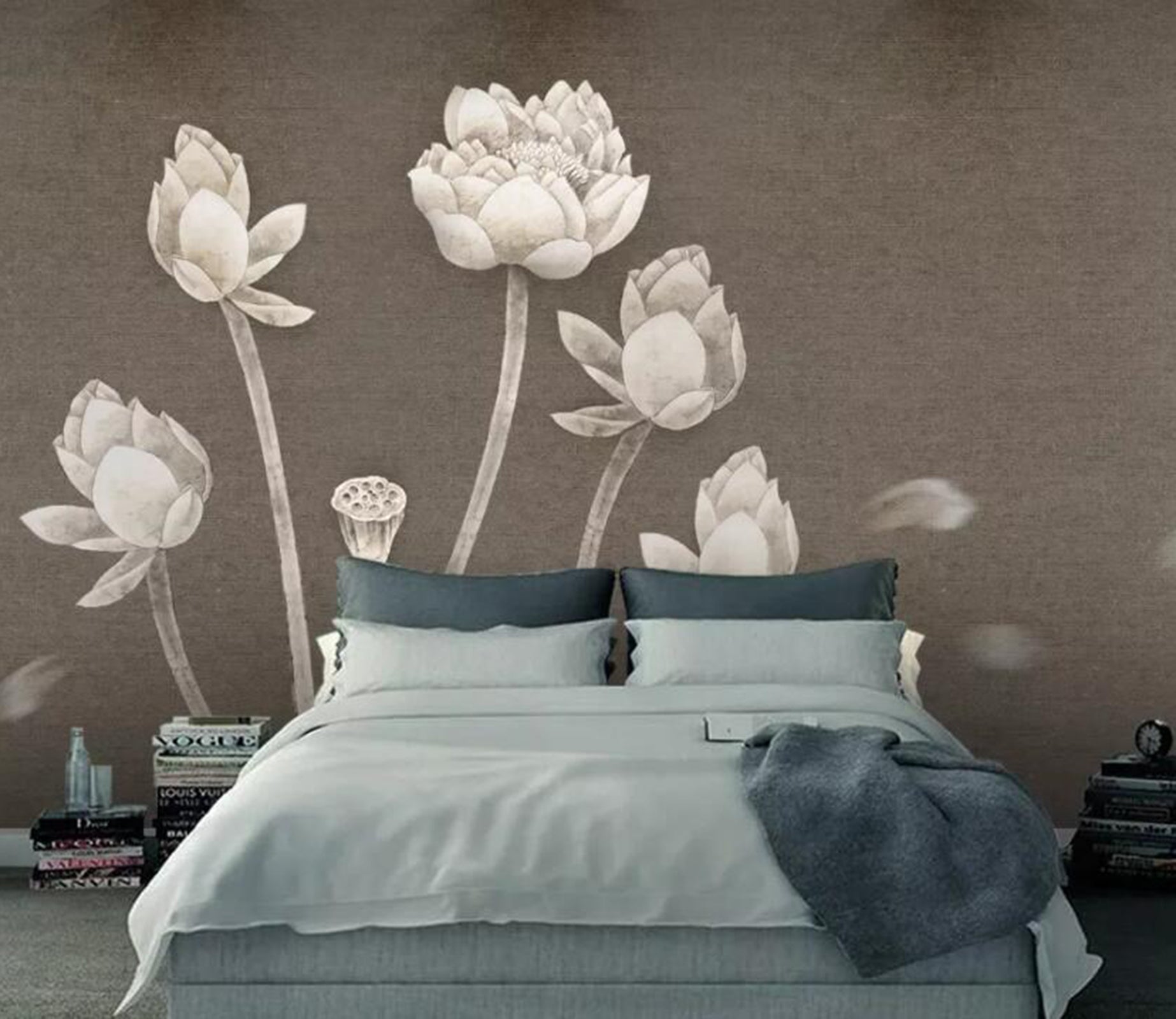 3D White Lotus WC29 Wall Murals Wallpaper AJ Wallpaper 2 