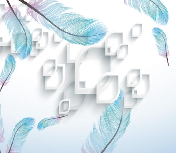 3D Blue Feather Scene Wallpaper AJ Wallpaper 1 