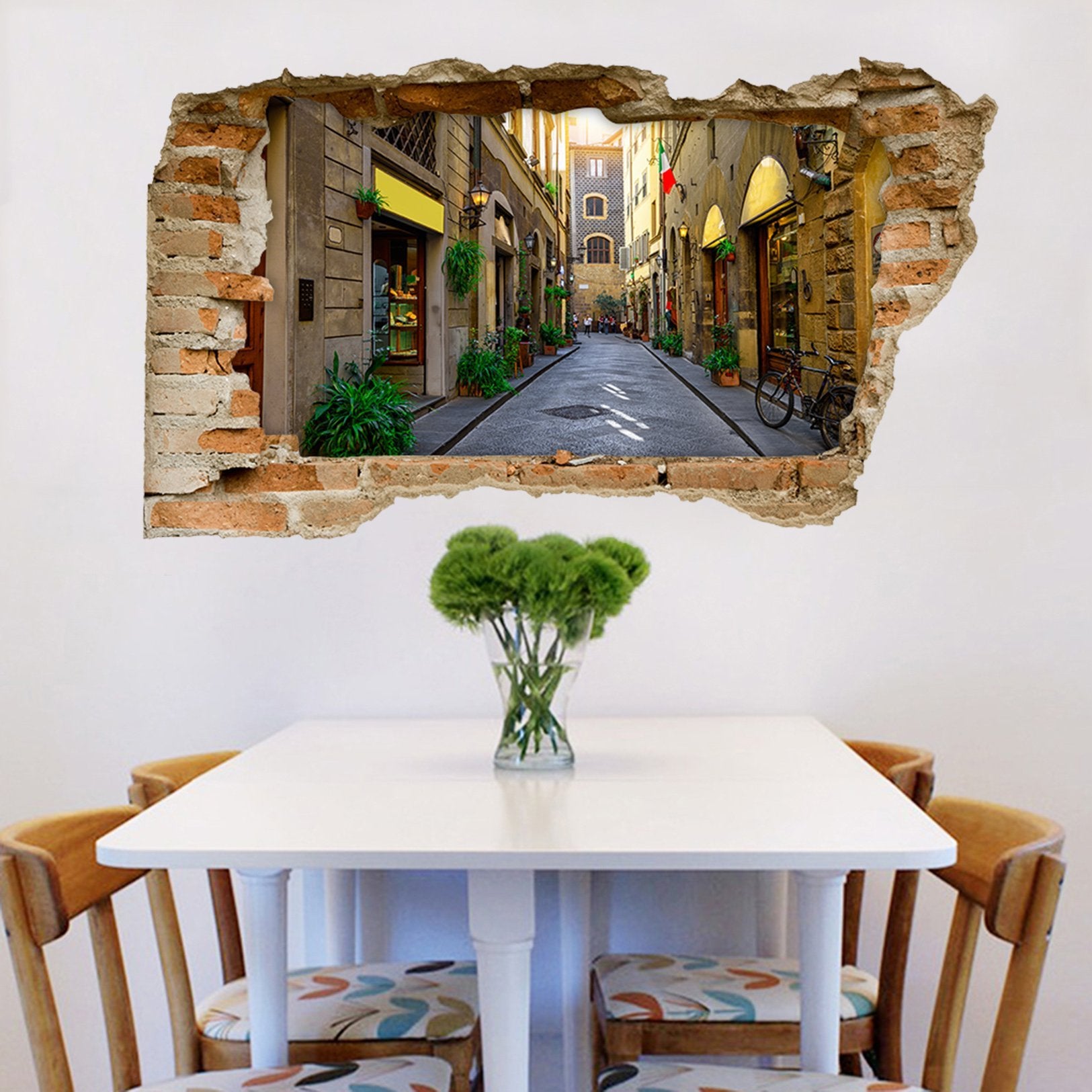 3D Quiet City Alley 355 Broken Wall Murals Wallpaper AJ Wallpaper 