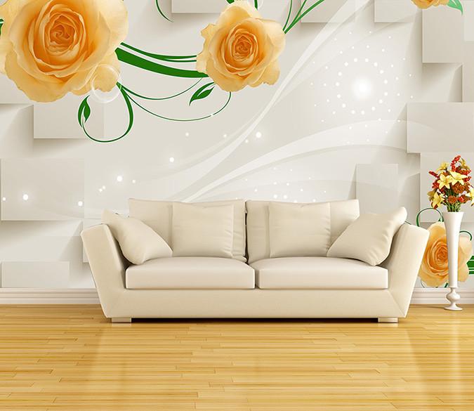 3D Blooming Flowers Wallpaper AJ Wallpaper 1 