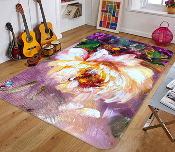 3D Painted Flowers 1143 Skromova Marina Rug Non Slip Rug Mat