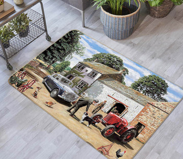 3D Greeting The Vet 1076 Trevor Mitchell Rug Non Slip Rug Mat