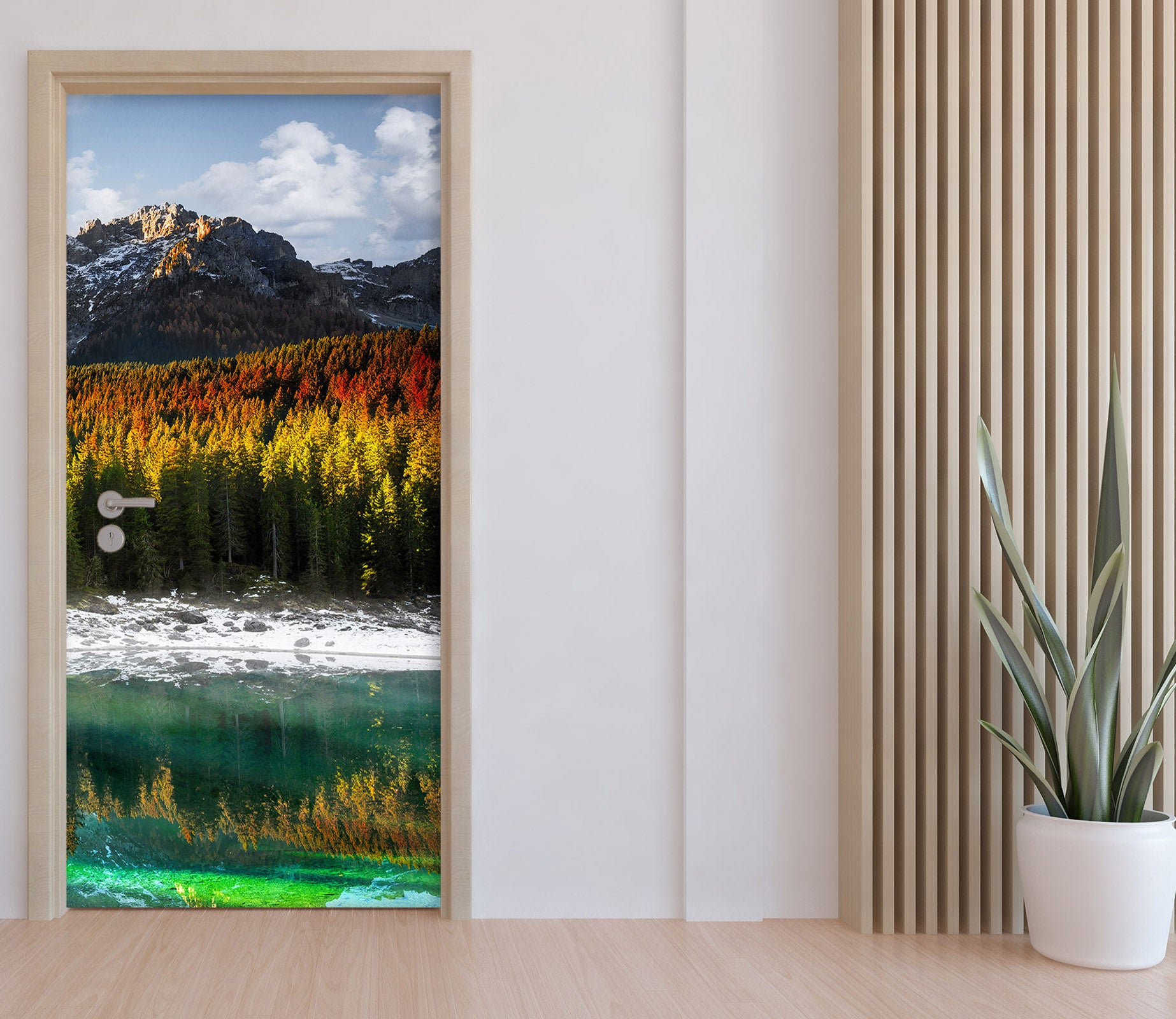 3D Forest Riverside 11448 Marco Carmassi Door Mural