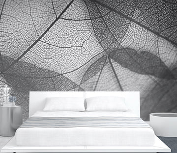 3D Black Leaf Texture WG320 Wall Murals