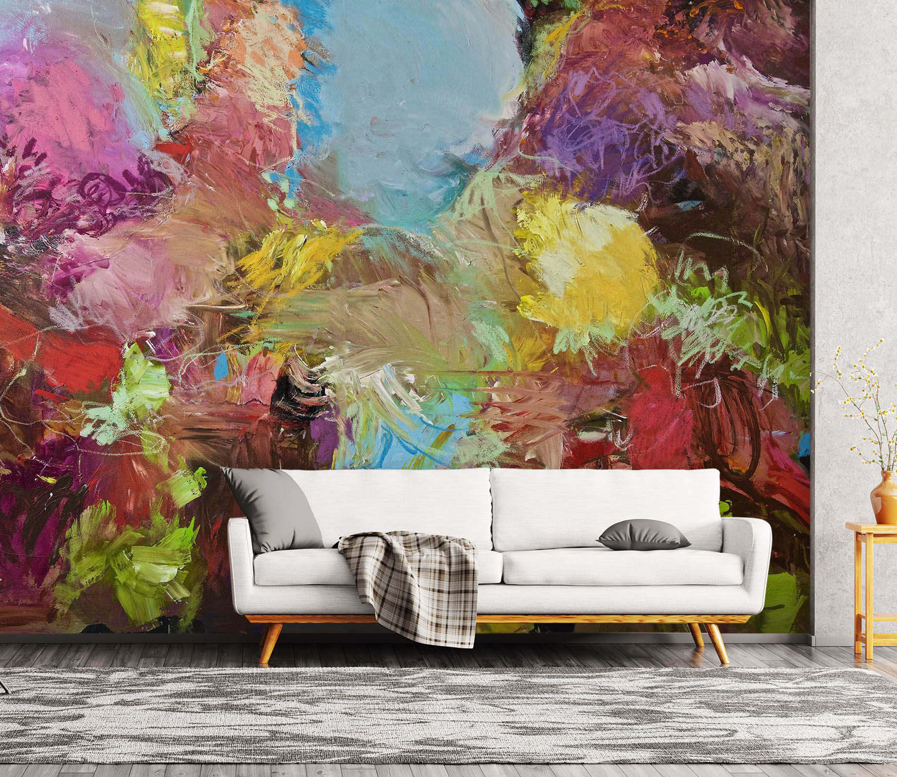 3D Oil Painting Flower 111 Allan P. Friedlander Wall Mural Wall Murals