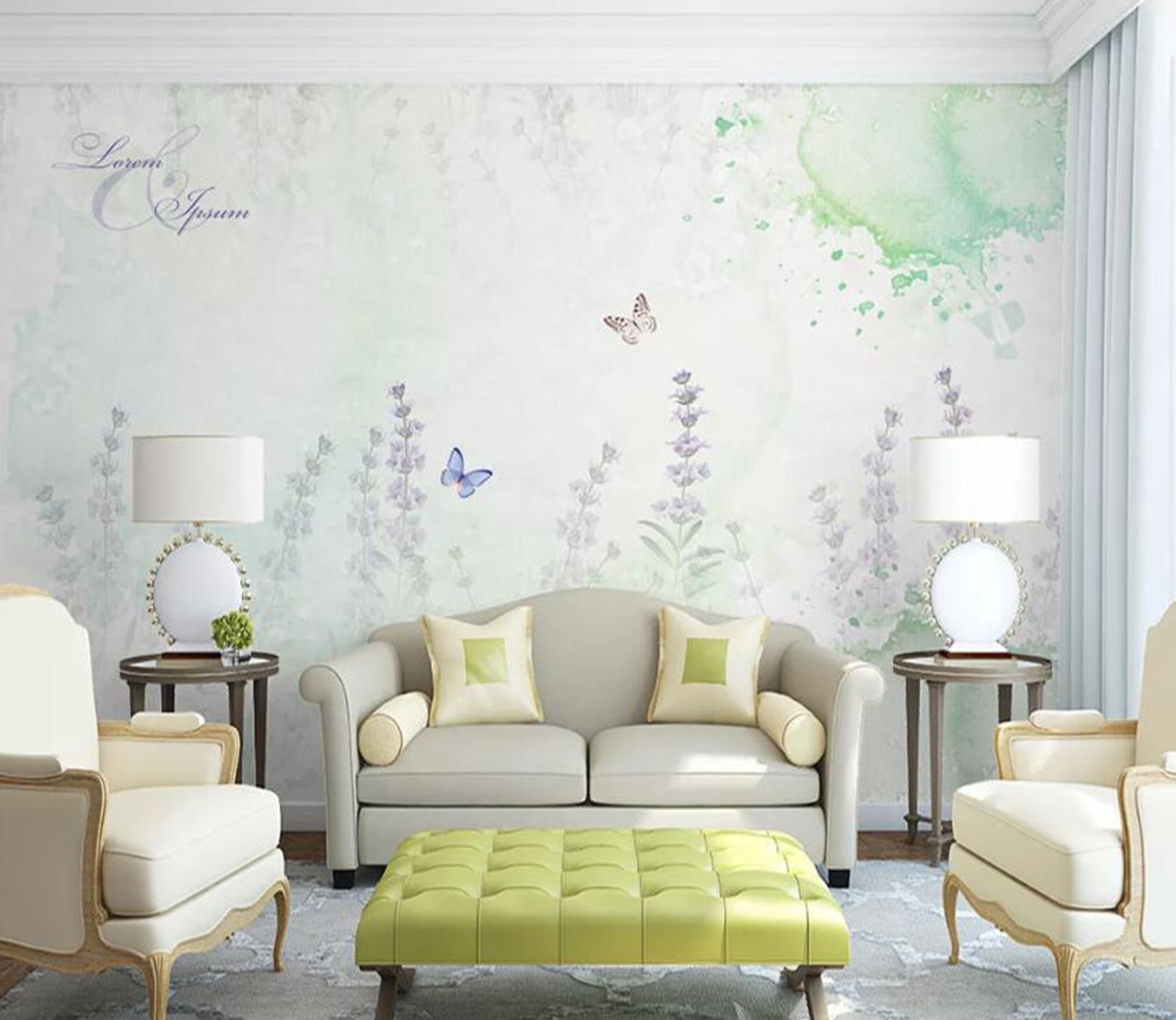 3D Colored Flowers WC84 Wall Murals Wallpaper AJ Wallpaper 2 