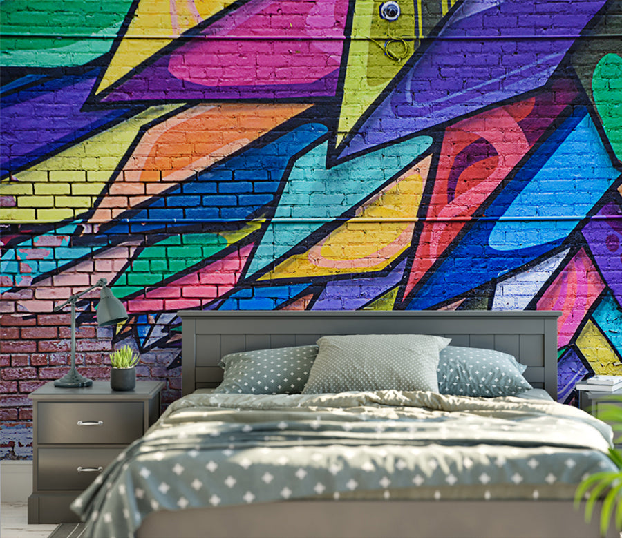 3D Color Graffiti WC021 Wall Murals