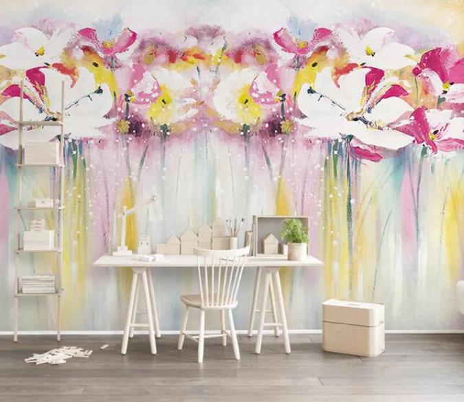 3D Colored Flowers 295 Wall Murals Wallpaper AJ Wallpaper 2 