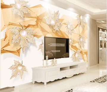 3D Diamond Leaves 206 Wall Murals Wallpaper AJ Wallpaper 2 