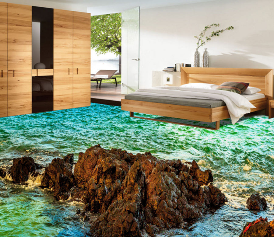 3D Clear Water Reef 370 Floor Mural  Wallpaper Murals Rug & Mat Print Epoxy waterproof bath floor