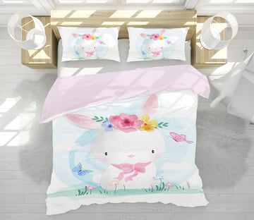 3D Cute Rabbit 67031 Bed Pillowcases Quilt