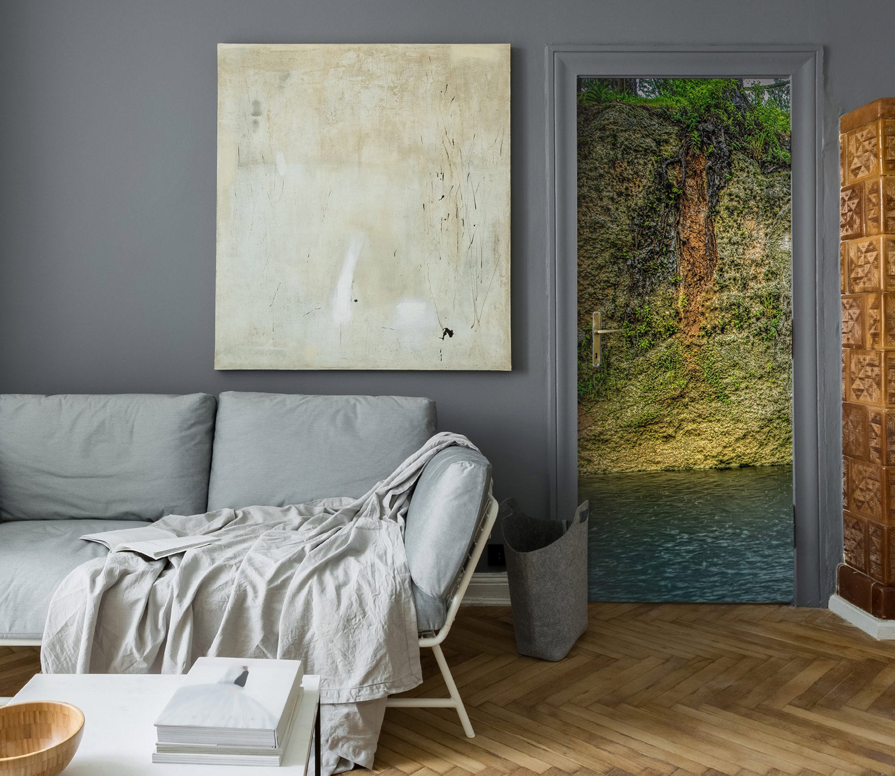 3D Stone Lake 107228 Beth Sheridan Door Mural