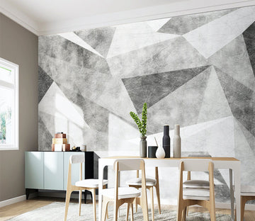 3D Grey Triangle WG074 Wall Murals