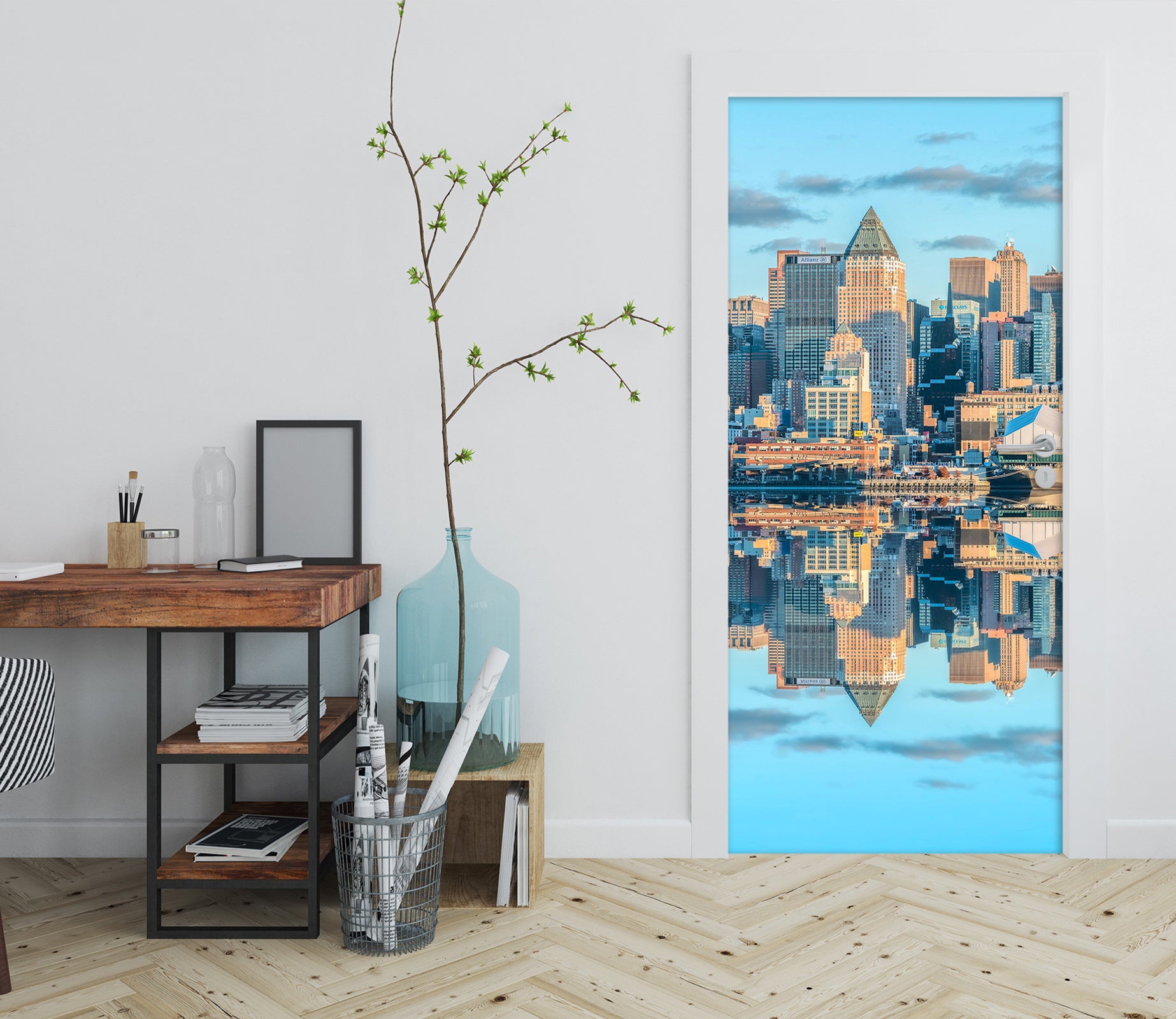 3D Harbour Building Sky Shadow 101160 Assaf Frank Door Mural